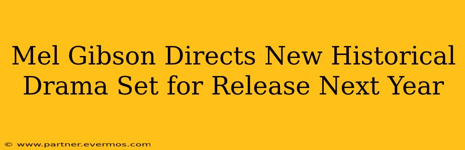 Mel Gibson Directs New Historical Drama Set for Release Next Year