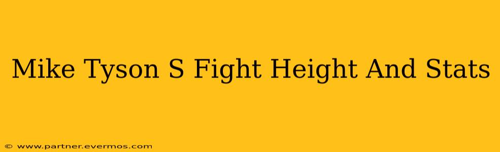 Mike Tyson S Fight Height And Stats