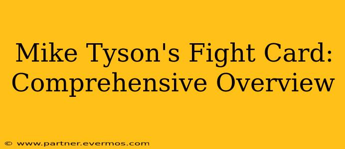 Mike Tyson's Fight Card: Comprehensive Overview