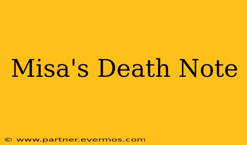 Misa's Death Note