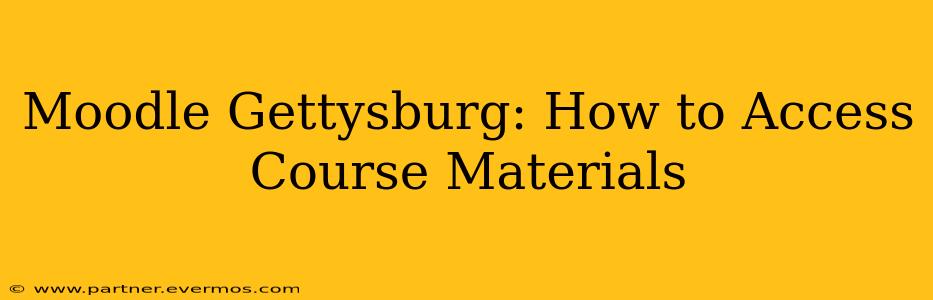 Moodle Gettysburg: How to Access Course Materials