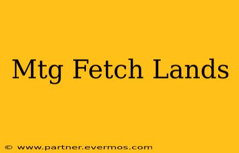 Mtg Fetch Lands