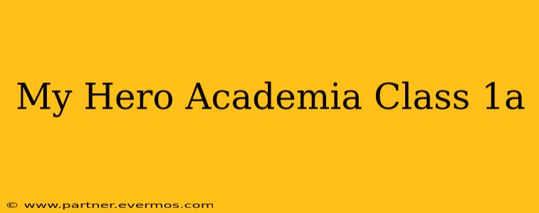 My Hero Academia Class 1a