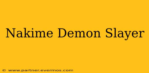 Nakime Demon Slayer
