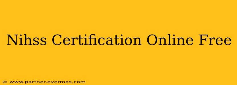 Nihss Certification Online Free