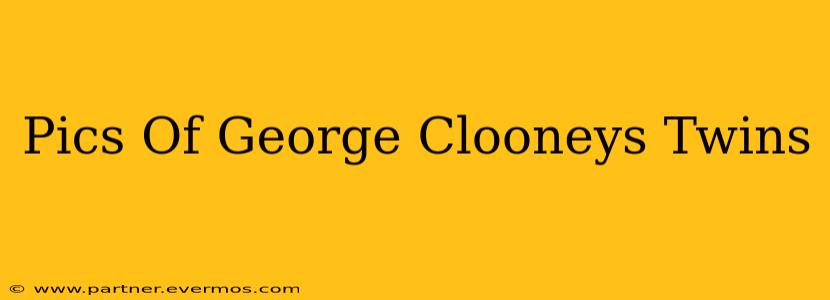 Pics Of George Clooneys Twins