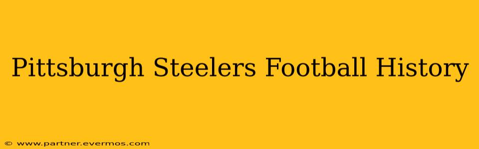Pittsburgh Steelers Football History