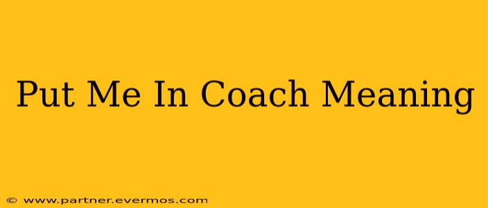 Put Me In Coach Meaning