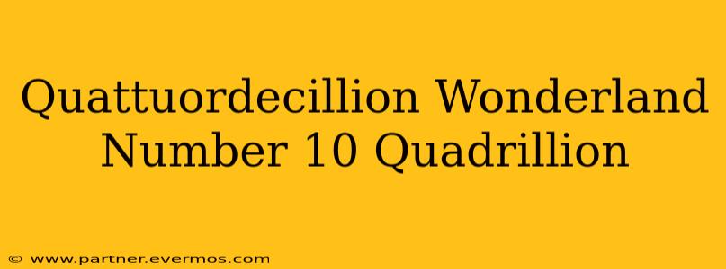 Quattuordecillion Wonderland Number 10 Quadrillion