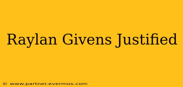 Raylan Givens Justified