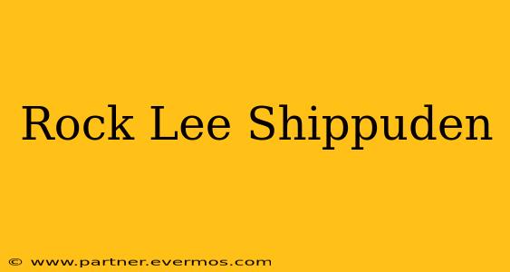 Rock Lee Shippuden