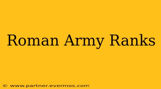 Roman Army Ranks