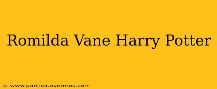 Romilda Vane Harry Potter