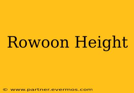 Rowoon Height