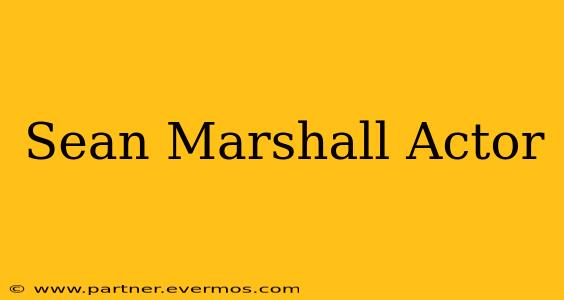 Sean Marshall Actor