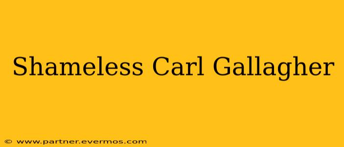 Shameless Carl Gallagher