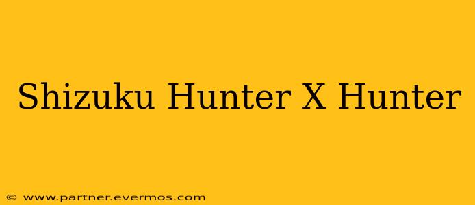 Shizuku Hunter X Hunter