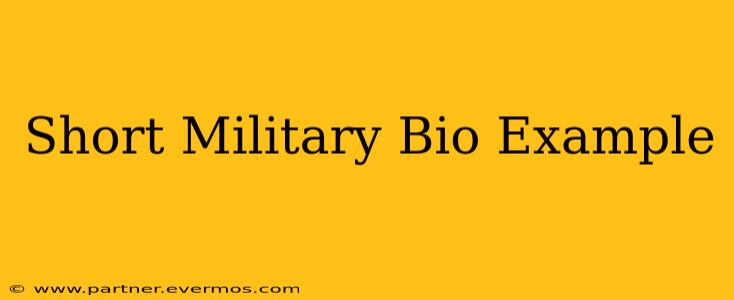 Short Military Bio Example