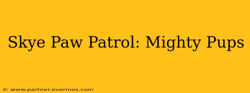 Skye Paw Patrol: Mighty Pups