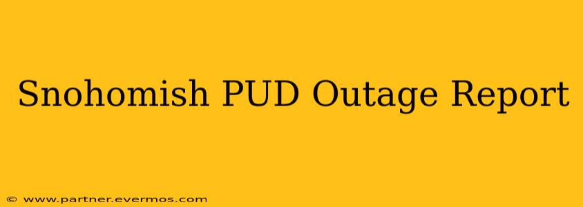 Snohomish PUD Outage Report