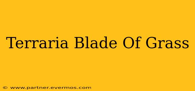 Terraria Blade Of Grass
