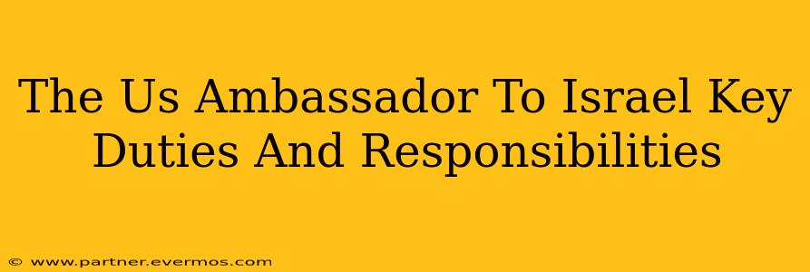 The Us Ambassador To Israel Key Duties And Responsibilities