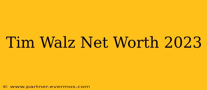 Tim Walz Net Worth 2023