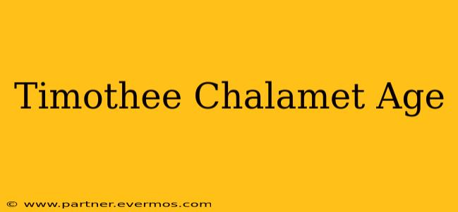 Timothee Chalamet Age