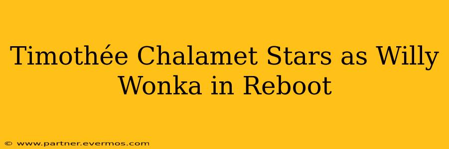 Timothée Chalamet Stars as Willy Wonka in Reboot