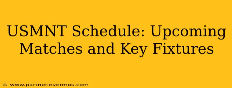 USMNT Schedule: Upcoming Matches and Key Fixtures
