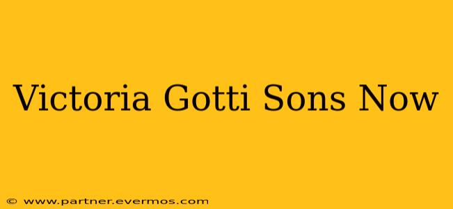 Victoria Gotti Sons Now