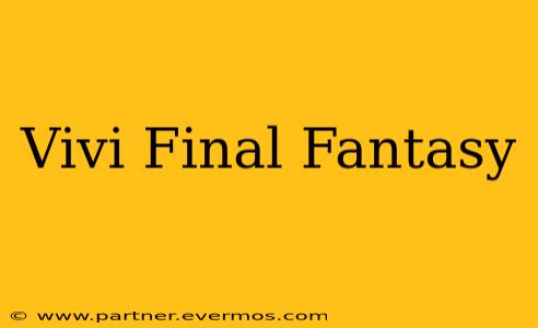 Vivi Final Fantasy