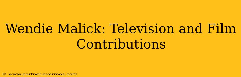 Wendie Malick: Television and Film Contributions