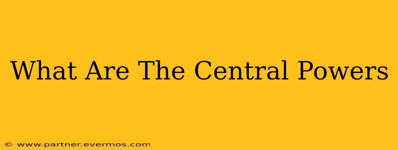 What Are The Central Powers