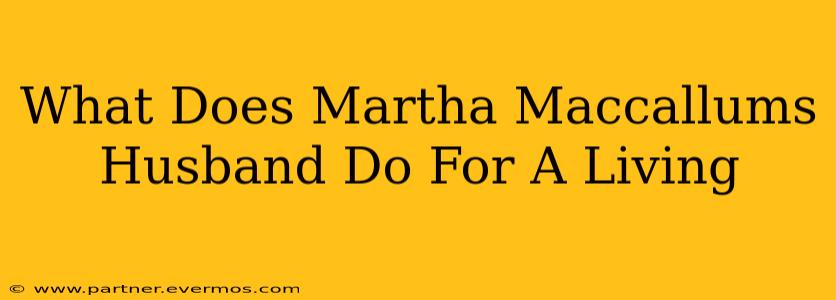 What Does Martha Maccallums Husband Do For A Living