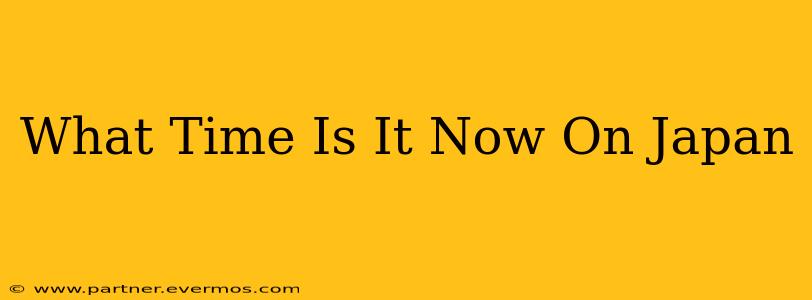 What Time Is It Now On Japan