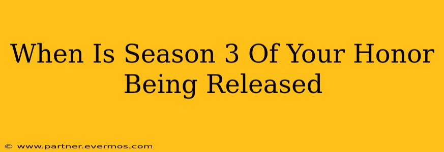 When Is Season 3 Of Your Honor Being Released