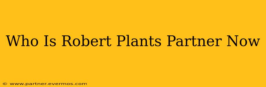 Who Is Robert Plants Partner Now