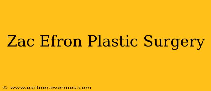 Zac Efron Plastic Surgery